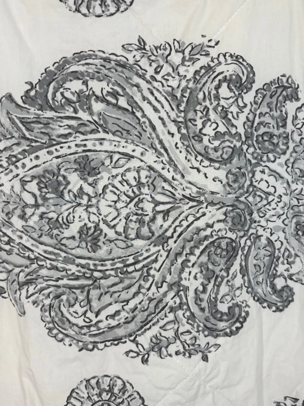 Pottery Barn Set of Two Standard Pillow Shams Imani Medallion Gray Reversible